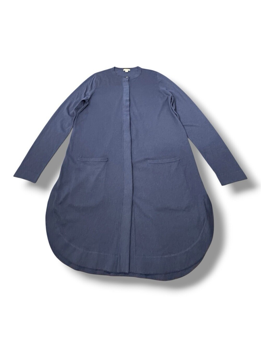 J.Jill Cardigan Blue Button Pocket Knit Long Sweater Cardigan Women’s Sz MT